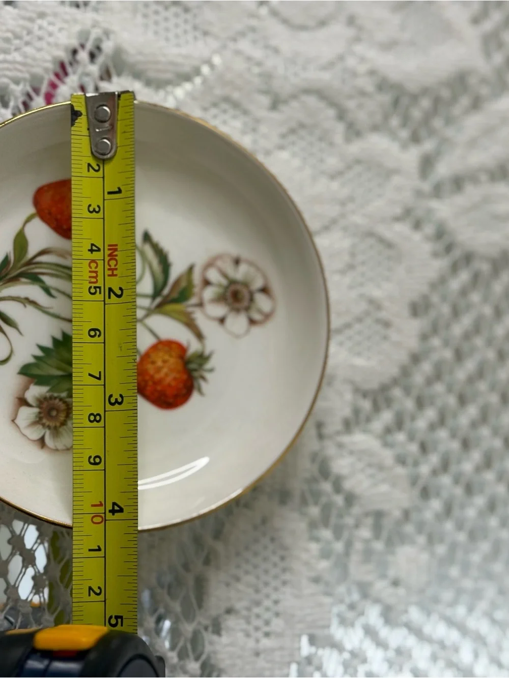 Oakley China Ltd Bone China Strawberry Butter Pat Plate 3.5